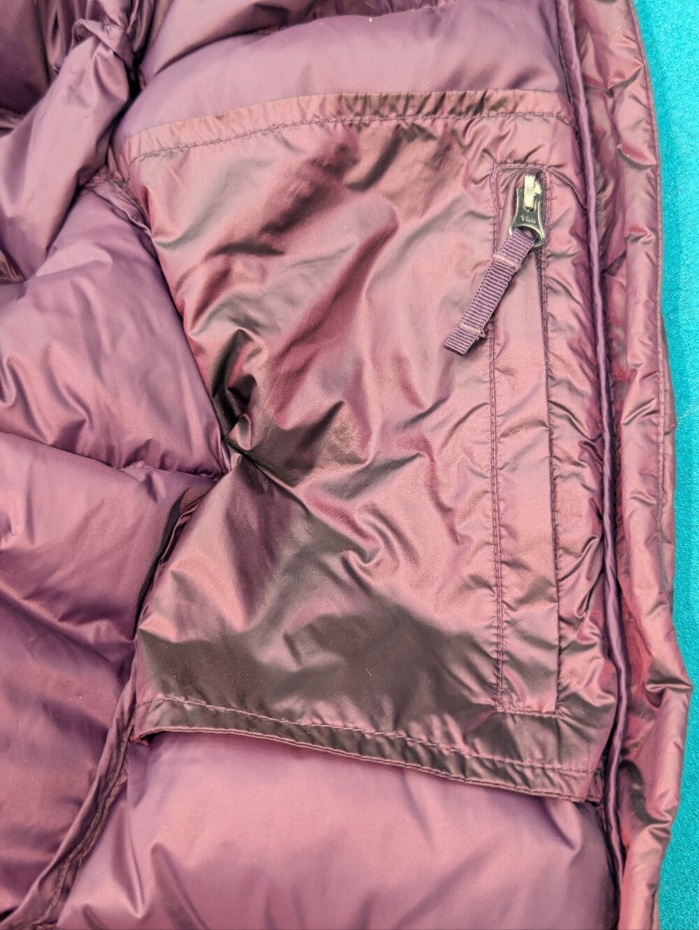 Eddie Bauer Luna Peak Down Parka Jacket Hooded Puffer Coat Plum Purple Small - Picture 8 of 9